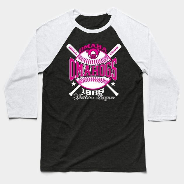 Omaha Omahogs Baseball T-Shirt by MindsparkCreative